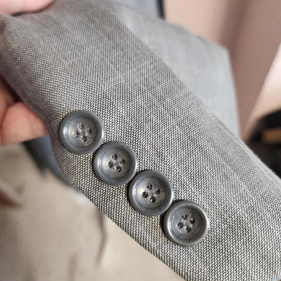gray Caravelli Blazer Sport Coat Mens 40R Gray Double Vented Viscose Blend WWW18 - Picture 13 of 16